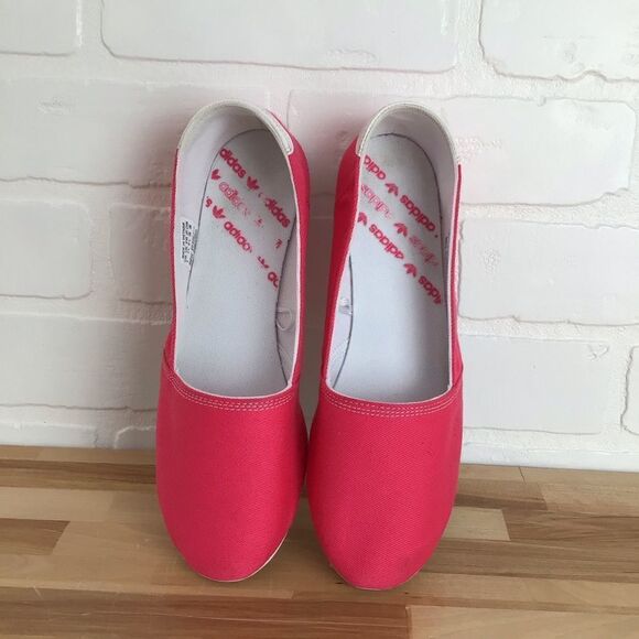 ADIDAS cute little ballerina shoes lightweight round toe white sole red/orange 6 - Picture 11 of 11